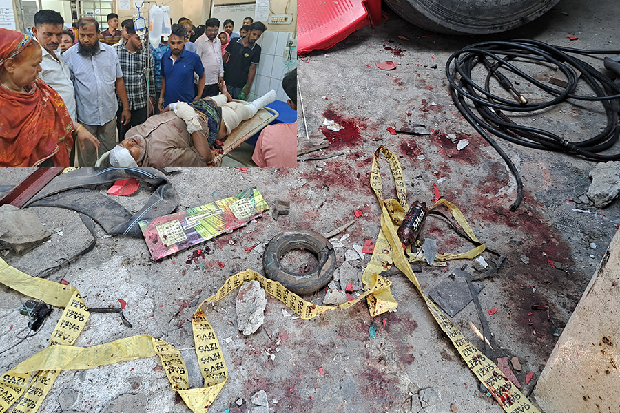 রাজবাড়ীতে ভয়াবহ এয়ার কম্প্রেসার বিস্ফোরণ