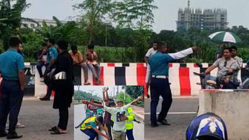 বিশৃঙ্খলা ঠেকাতে রাজশাহী নগরীজুড়ে পুলিশের চেকপোস্ট