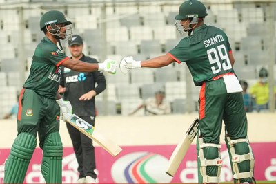 নাহিদ তানজিদ শান্তর নৈপুণ্যে সিরিজ সমতায় বাংলাদেশ