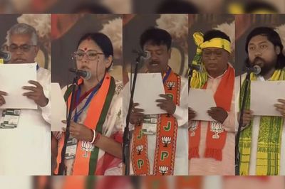 শপথ নিলেন শুভেন্দুর ৫ মন্ত্রী