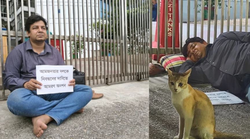 ইসির ফটকে রাত কাটালেন তারেক রহমান