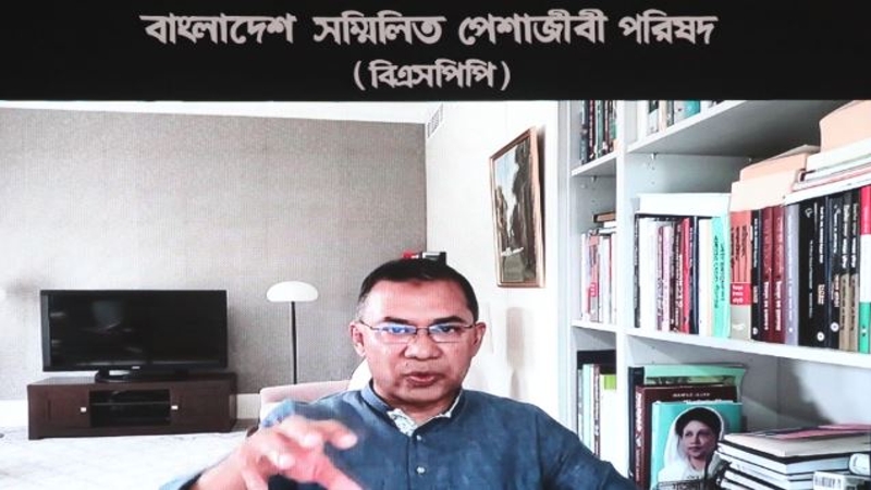 সরকারের ঘাড়ে বন্দুক রেখে ফায়াদা লোটারাই নির্বাচন চায় না: তারেক রহমান